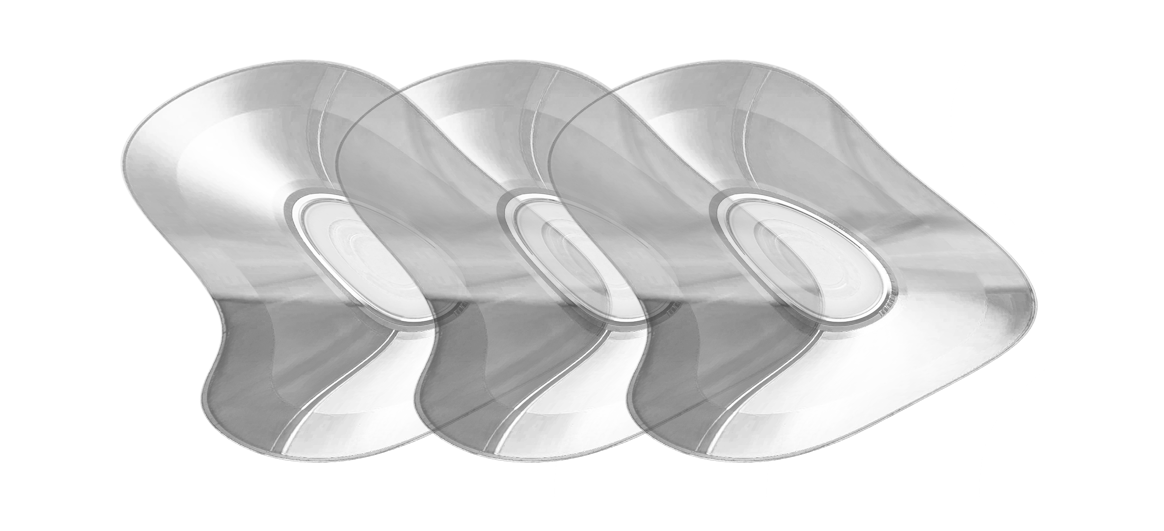 Drei verbogene CDs